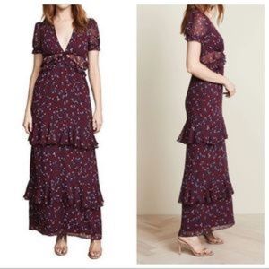 WAYF Cutout Floral Maxi Dress